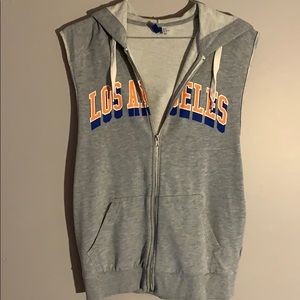 H&M Sleeveless Hoodie LA Print